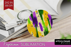 Mardi Gras Keychain PNG - Carnival Keychain Sublimation Product Image 1