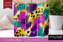 Mardi Gras Tumbler Wrap - Carnival Tumbler PNG Sublimation Product Image 1