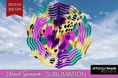 Mardi Gras Wind Spinner Sublimation PNG - Carnival Round Product Image 1