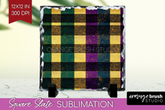 Mardi Gras Slate PNG - Carnival Square Slate Sublimation Product Image 1