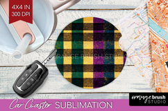 Mardi Gras Car Coaster - Carnival Coaster PNG Sublimation Product Image 1