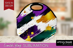 Mardi Gras Lunch Bag - Carnival Lunch Bug PNG Sublimation Product Image 1