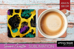 Mardi Gras Square Coaster - Carnival Coaster PNG Sublimation Product Image 1