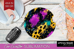 Mardi Gras Car Coaster - Carnival Coaster PNG Sublimation Product Image 1