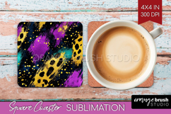 Mardi Gras Square Coaster - Carnival Coaster PNG Sublimation Product Image 1