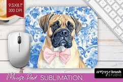 Mastiff Dog Mouse Pad Sublimation Floral Dog Mousepad PNG Product Image 1