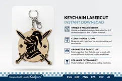 Medieval Sword and Helmet Keychain SVG Product Image 2
