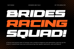 Fast Rogue - Modern Bold Expanded Italic Racing Sport Font Product Image 3