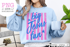 Big Jesus Fan PNG | Christian Retro Stripe Design Product Image 4