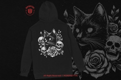 10 Bundle Dark Art Cat Floral Rose Kitten Meow Pet Skull Product Image 4