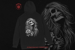 10 Bundle Dark Art Skull Lady Girl with Rose Women Skeleton Product Image 4