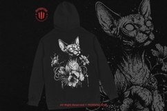 10 Bundle Dark Art Sphix Cat Flower Floral Kitten Whisker Product Image 4