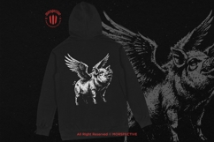 10 Bundle Dark Art Angel Pig with Wings Hog Boar Flying Product Image 4
