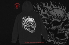 10 Bundle Dark Art Flamming Skull Fire Burning Tattoo Product Image 4