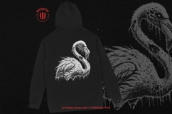 10 Bundle Dark Art Flamingo Bird Gothic Scary Horror Animal Product Image 4