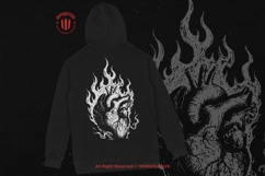 10 Bundle Dark Art Heart Burn Fire Flame Burning Skull Product Image 4