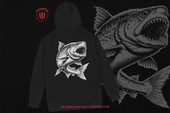 10 Bundle Dark Art Piranha Beast Animal Fishing Fish Tattoo Product Image 4