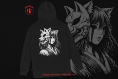 10 Bundle Dark Art Kitsune Girl Mask Japanese Fox Geisha Product Image 4