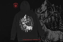 10 Bundle Dark Art Mountain Deer Wild Life Stag Animal Horn Product Image 4