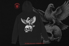 10 Bundle Dark Art Dove Standing on Skull Gothic Horror Product Image 4