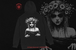 10 Bundle Dark Art Virgo Women Horror Skull Girl with Floral Product Image 4