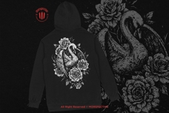 10 Bundle Dark Art Swan Floral Flower Bird Swan Feathers Product Image 4