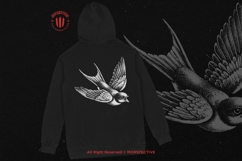 10 Bundle Dark Art Swallow Bird Flying Animal Tattoo Clipart Product Image 4