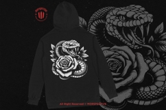 10 Bundle Dark Art Snakes Viper Head with Floral Rose Product Image 4