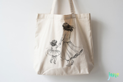 Mom and Daughter Line Art PNG Product Image 2