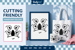 Monster Face SVG - Cartoon Monster Face Cut File Product Image 2