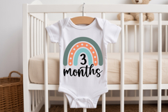 3 Months SVG | Baby Milestone SVG | Baby SVG | Newborn SVG Product Image 2