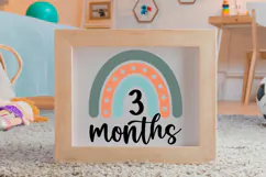 3 Months SVG | Baby Milestone SVG | Baby SVG | Newborn SVG Product Image 4