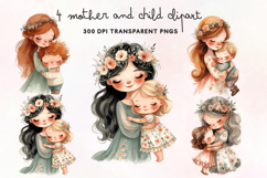 Mother and Child Clipart PNG Product Image 1