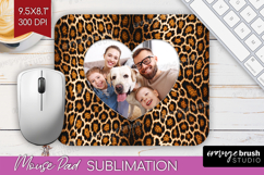 Animal Print Photo Mouse Pad PNG - Wild Animal Picture Frame Product Image 1