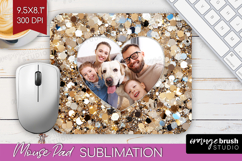 Glitter Photo Mouse Pad PNG - Sparkle Picture Frame Mouse Product Image 1