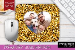 Glitter Photo Mouse Pad PNG - Sparkle Picture Frame Mouse Product Image 1