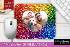 Glitter Photo Mouse Pad PNG - Sparkle Picture Frame Mouse Product Image 1