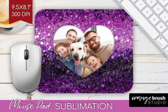Glitter Photo Mouse Pad PNG - Sparkle Picture Frame Mouse Product Image 1
