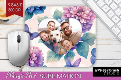Floral Photo Mouse Pad PNG - Sping Flowers Picture Frame Pad Product Image 1