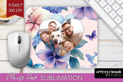 Floral Photo Mouse Pad PNG - Sping Flowers Picture Frame Pad Product Image 1