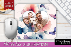 Floral Photo Mouse Pad PNG - Sping Flowers Picture Frame Pad Product Image 1