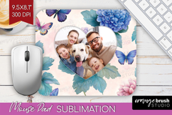 Floral Photo Mouse Pad PNG - Sping Flowers Picture Frame Pad Product Image 1
