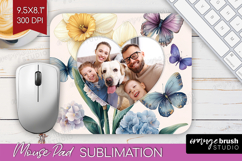 Floral Photo Mouse Pad PNG - Sping Flowers Picture Frame Pad Product Image 1