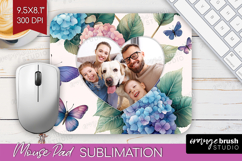 Floral Photo Mouse Pad PNG - Sping Flowers Picture Frame Pad Product Image 1