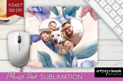 Floral Photo Mouse Pad PNG - Sping Flowers Picture Frame Pad Product Image 1