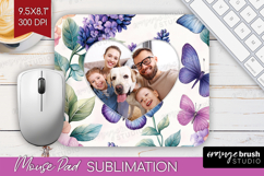 Floral Photo Mouse Pad PNG - Sping Flowers Picture Frame Pad Product Image 1