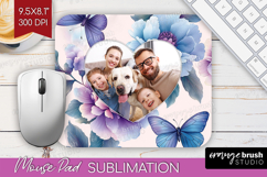 Floral Photo Mouse Pad PNG - Sping Flowers Picture Frame Pad Product Image 1