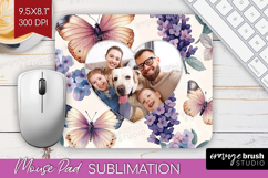 Floral Photo Mouse Pad PNG - Sping Flowers Picture Frame Pad Product Image 1