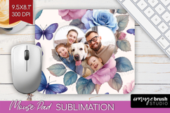 Floral Photo Mouse Pad PNG - Sping Flowers Picture Frame Pad Product Image 1
