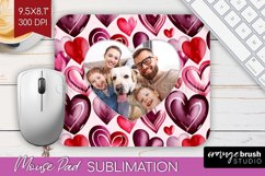 Valentines Day Photo Mouse Pad PNG - Heart Picture Frame Pad Product Image 1